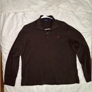 POLO RALPH LAUREN Mens Quarter Zip Estate Rib Sweater Size M